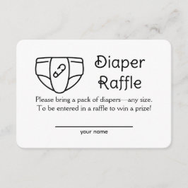 Informações Cartão de Cartão de Bilhete de Raffle com Fralda a