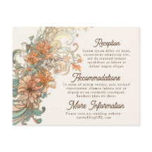 Cartão de casamento Art Nouveau