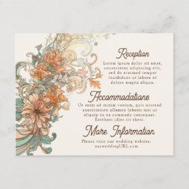 Informações Cartão de Casamento Art Nouveau