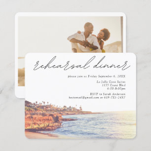 Informações Cartão de Casamento de Janto de Ensaio La Jolla