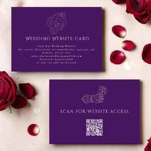 Informações Cartão de Casamento do Dragão Código QR Dourad
