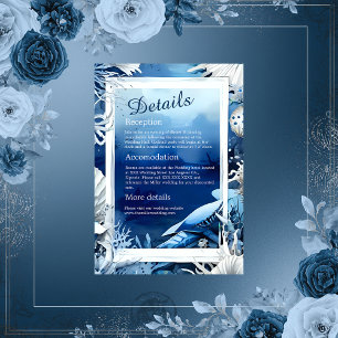 Informações cartão de casamento do vibe da costa azul