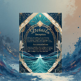 Informações cartão de casamento do vibe da costa azul