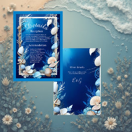 Informações cartão de casamento do vibe da costa azul