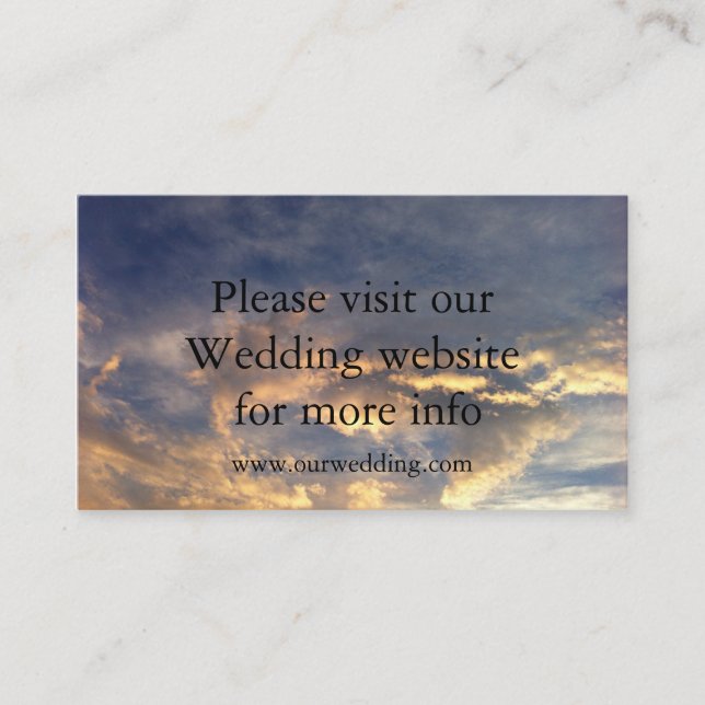 Informações Cartão de casamento Sunset Wedding (Frente)