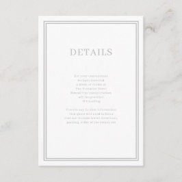 Informações Cartão de cercado de minimalismo moderno