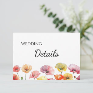 Informações Cartão de cerimônia de casamento de flores silvest