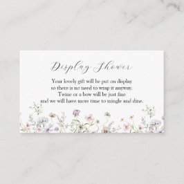 Informações Cartão de Chá de Flor Selvagem Roxo Delicado