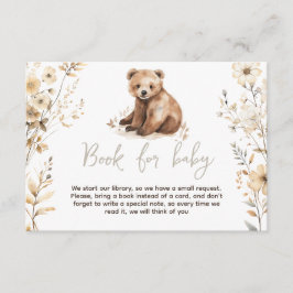 Informações Cartão de chá de fraldas de aquarela de urso bonit