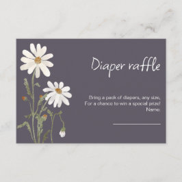 Informações Cartão de chá de fraldas de flor selvagem de marga