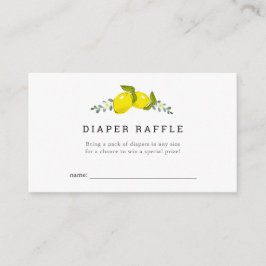 Informações Cartão de Chá de fraldas Floral Lemon Raffle
