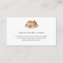 Cartão de Chá de fraldas para animais da floresta