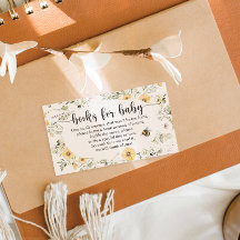 Cartão de Chá de fraldas Raffle para Fralda de flo