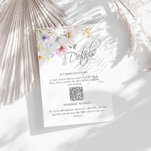 Informações Cartão de Código QR com Detalhes do Casamento no P
