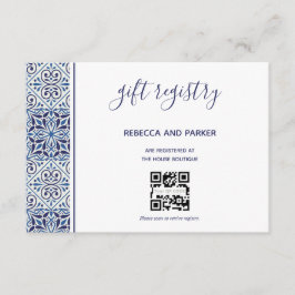 Informações cartão de código QR do Registro de Presentes de Ca