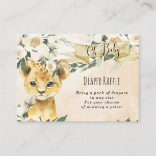 Informações cartão de compartimento de Fralda de leão floral n