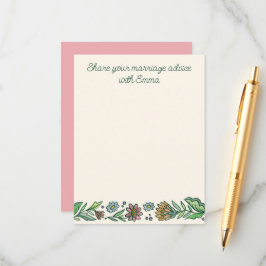 Informações Cartão de Conselho de Casamento Floral Escandinavo
