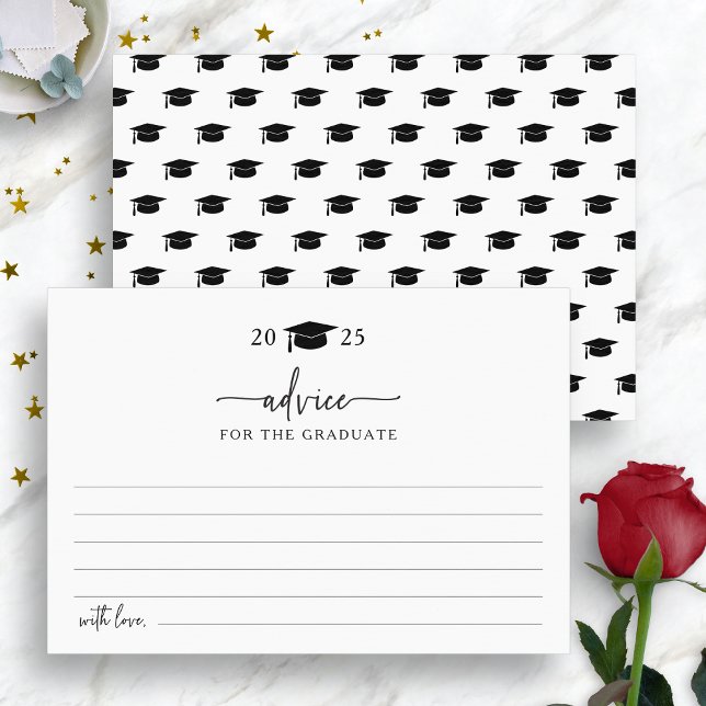 Informações Cartão de Conselho de Graduação Simples (Simple Graduate Advice Card by Painted Paperie
)