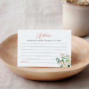 Informações Cartão de Conselhos de Casamento da Festa do Chá d