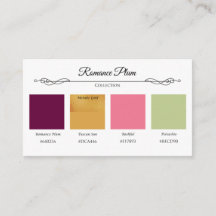 Cartão de Cor da Coleção Romance Plum n Rosa Wedin