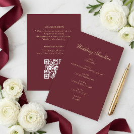 Informações Cartão de Cronologia de Casamento Minimalista em S