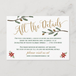 Informações Cartão de Detalhe de Casamento de Natal Festa de F