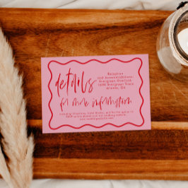 Informações Cartão de Detalhes Da Frame Vermelha E Cor-De-Rosa