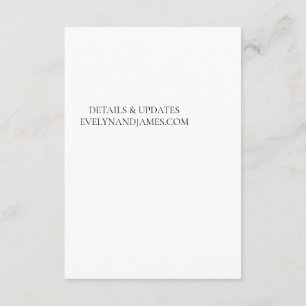 Informações Cartão de Detalhes de Casamento Botânico de Oliva