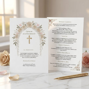 Informações Cartão de Detalhes de Casamento Católico