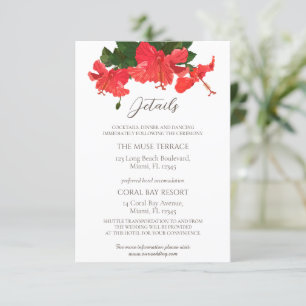 Informações Cartão de Detalhes de Casamento com Cercadura de H