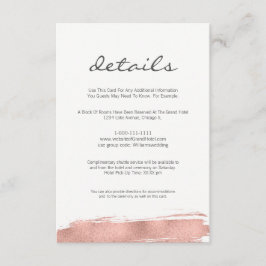 Informações Cartão de Detalhes de Casamento de Brushbird Doura