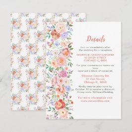 Informações Cartão de Detalhes de Casamento de Flores primaver