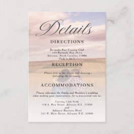 Informações Cartão de Detalhes de Casamento de Foto Minimalist