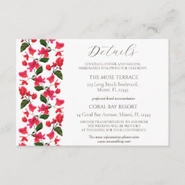 Informações Cartão de Detalhes de Casamento do Gabinete Bougai