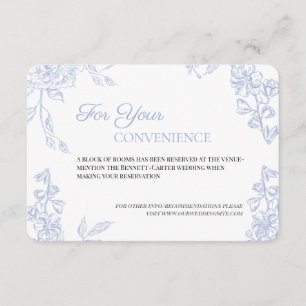 Informações Cartão de Detalhes de Casamento em Porcelana Meado