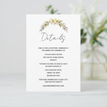 Cartão de detalhes de casamento floral de limão