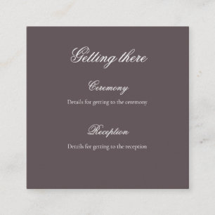 Informações Cartão de Detalhes de Casamento Íris Lavanda Roxo