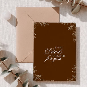 Informações Cartão de Detalhes de Casamento Luxo Borgonha