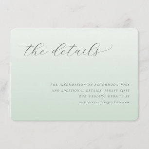 Informações Cartão de Detalhes de Casamento Minimalista Calm S