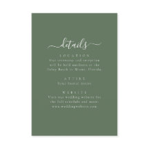Cartão de Detalhes de Casamento Minimalista Elegan