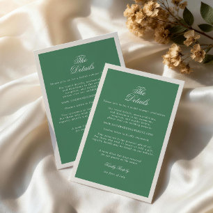Informações Cartão de Detalhes de Casamento no Clube de Tênis 