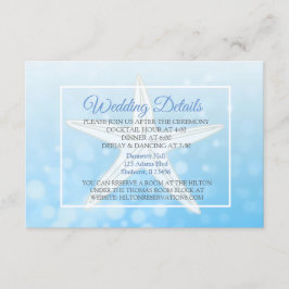 Informações Cartão de Detalhes de Casamento Oceânico Blue Bubb