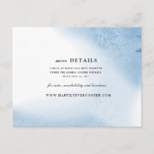 Cartão de Detalhes de Casamento Ombre Watercolor |