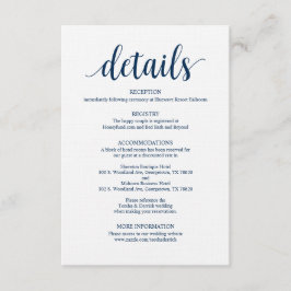 Informações Cartão de Detalhes de Casamento Rústico Moderno em