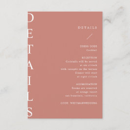 Informações cartão de detalhes de casamento ultra moderno incl
