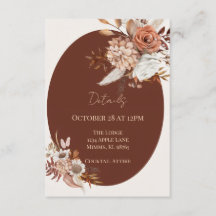 Cartão de Detalhes de Grama da Pampas Boho – Event