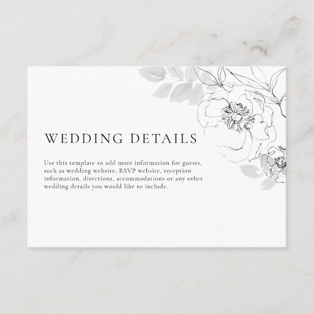 Informações Cartão de Detalhes de Ilustrações Botânicas Enclos (Frente)