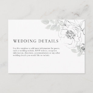 Informações Cartão de Detalhes de Ilustrações Botânicas Enclos