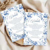 Cartão de Detalhes de Toile de Casamento com Rosas