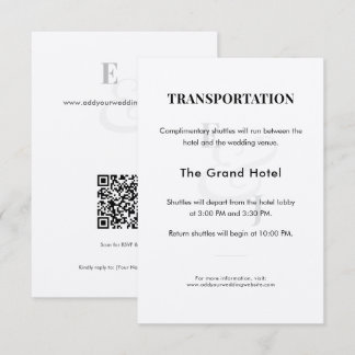 Informações Cartão de Detalhes de Transporte de Casamento | Có